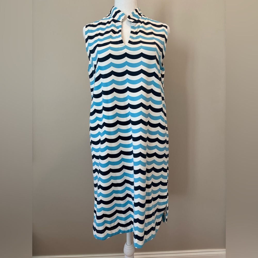 Sailor-Sailor Sleeveless Knit Dress Womens Medium Blue/White